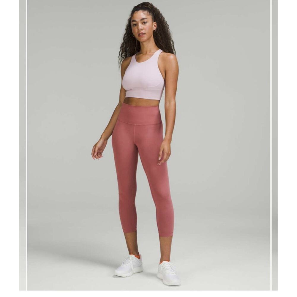 Lululemon Wunder Train HR Crop 23” Everlux Size 0 Brier Rose BRRO NWT